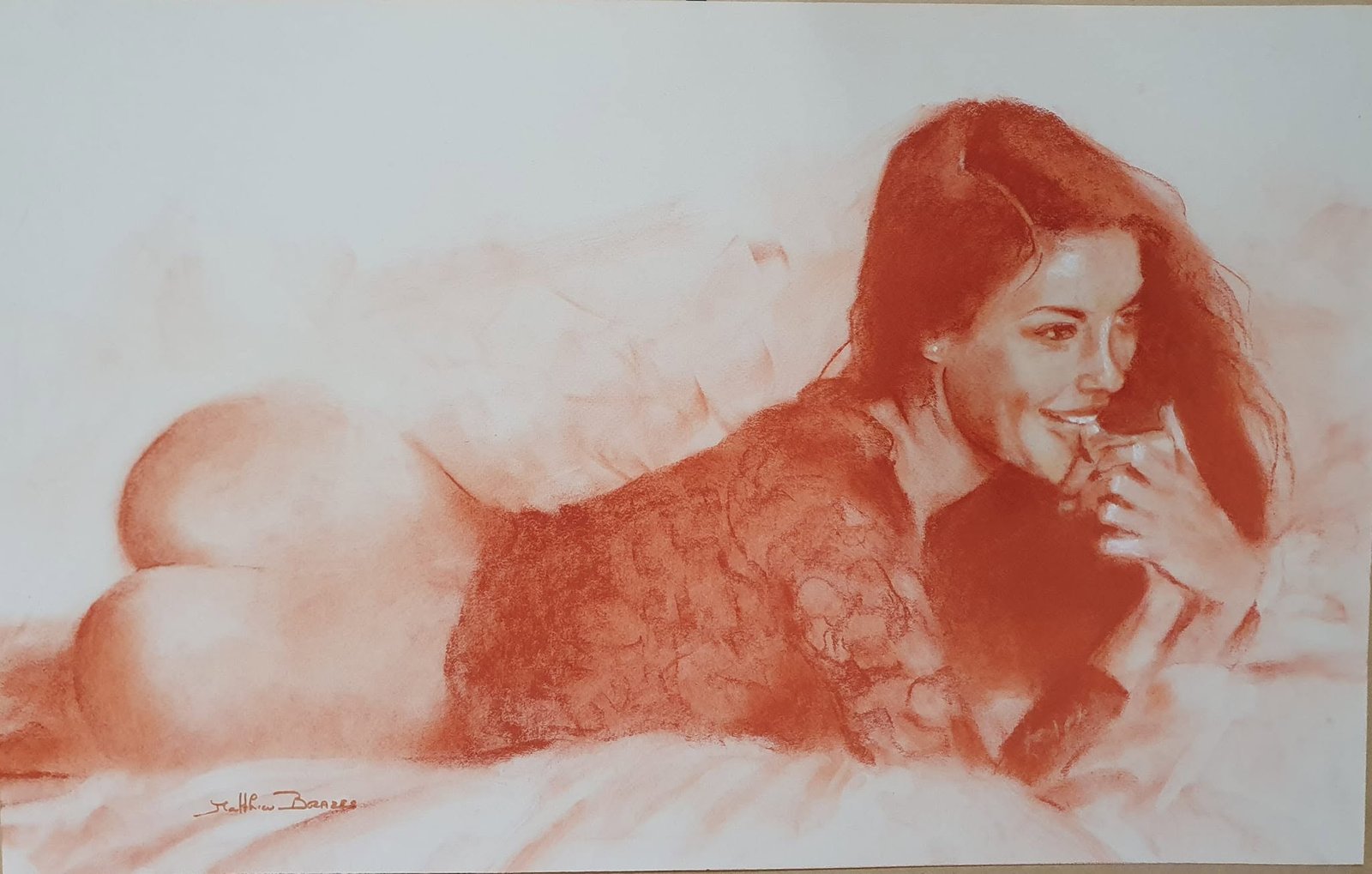 Sanguine de Matthieu Brazes : Lorena, jeune femme allongée
