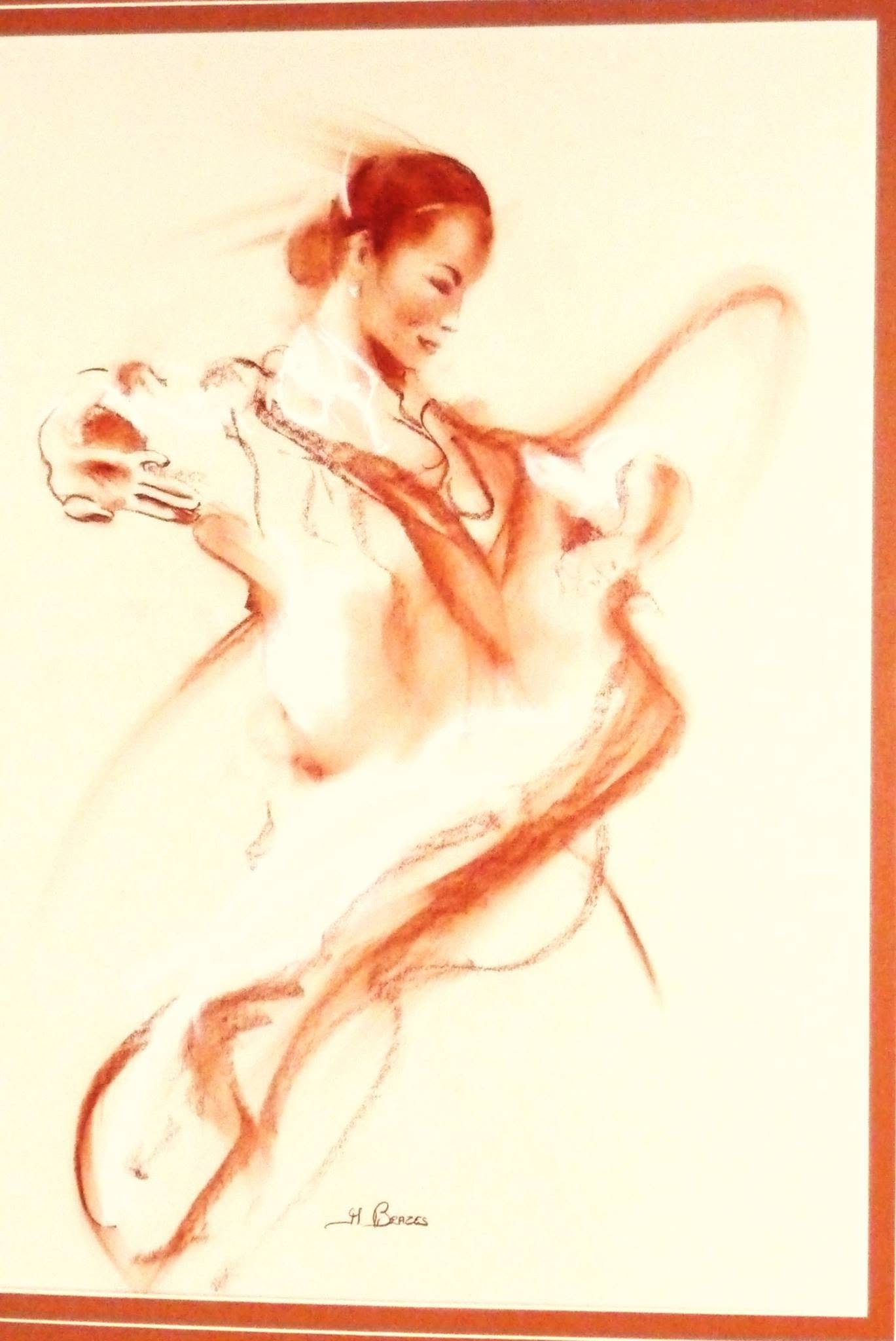 Sanguine de Matthieu Brazes : danseuse en mouvement, esquisse enlevée