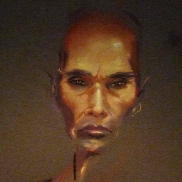 Portrait de face d'une personne âgée, œuvre de Matthieu Brazes